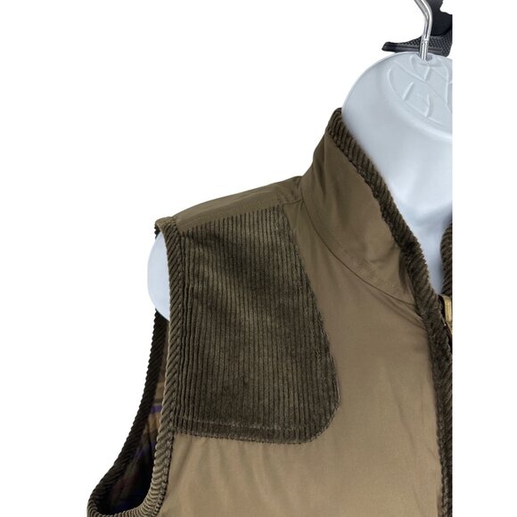 Lauren Ralph Lauren Reversible Quilted Vest W Corduroy Accents Size L - Picture 4 of 16